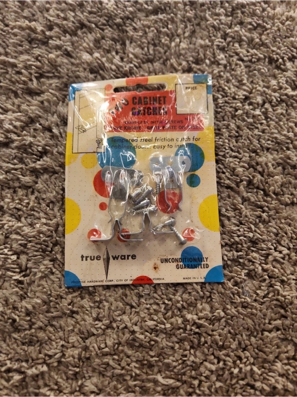 Silver Cabinet Catch – Pack of Steel Friction Catches